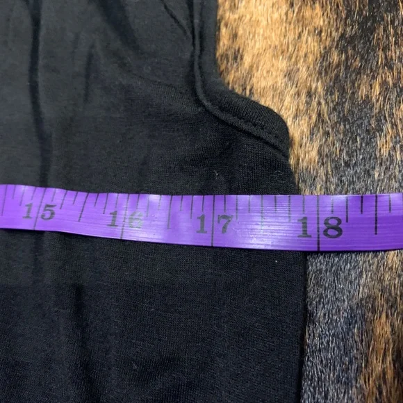 M heart m size Medium black high neck sleeveless top elastic and ruffle bottom - Picture 5 of 8